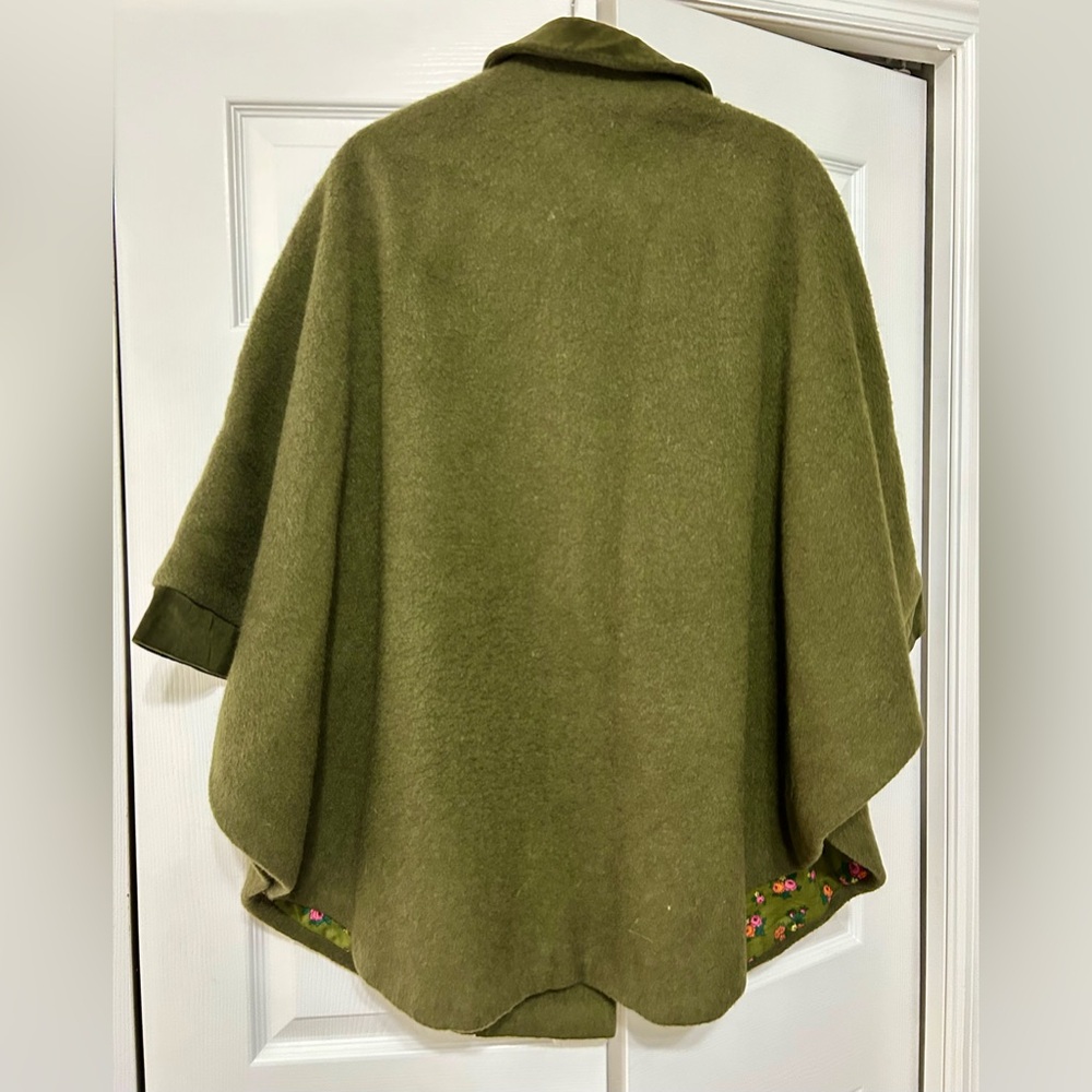 Vintage Original Alpine Loden King Ladies Cape M/L Lodencoat - Picture 3 of 13